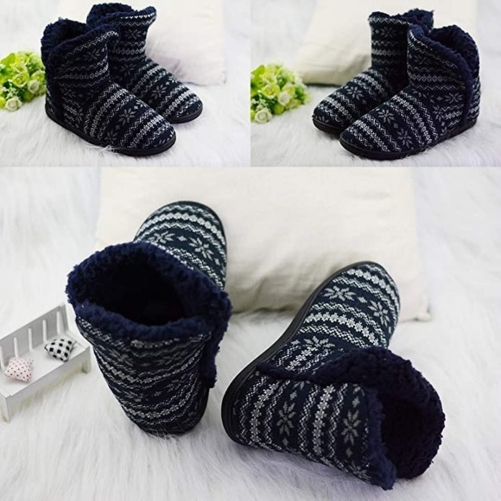 New Women's Plush Lining Fuzzy Fur Slippers - Picture 2 of 5